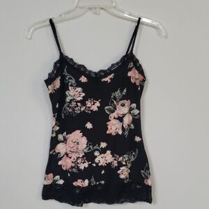 Y2K Project 28 Top Floral Lace Trim Camisole Womens M Whimsigoth Fairy Grunge